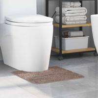 Antislip Badmat met Toilet Cut Bruin 50 x 50 cm PP - thumbnail