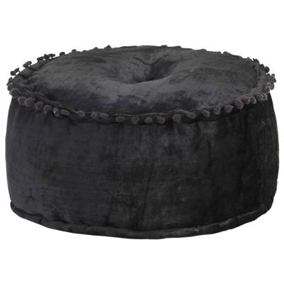 VidaXL Poef rond 40x20 cm fluweel antraciet VidaXL Poef rond 40x20 cm fluweel antraciet