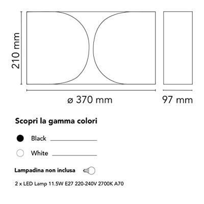 Flos Foglio Wandlamp - Wit