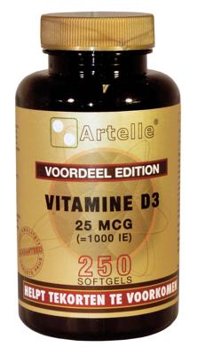 Artelle Vitamine D3 25mcg 250Capsules