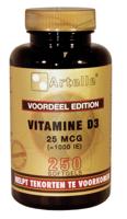 Artelle Vitamine D3 25mcg 250Capsules - thumbnail