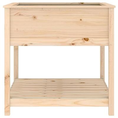 VidaXL Plantenbak met schap 82,5x82,5x81 cm massief grenenhout VidaXL Plantenbak met schap 82,5x82,5x81 cm massief grenenhout