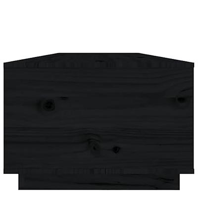 Salontafel 100x50x35 cm massief grenenhout zwart