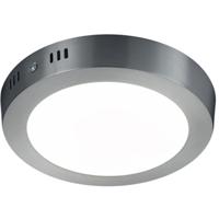 LED Plafondlamp - Plafondverlichting - Trion Sonta - 11W - Warm Wit 3000K - Rond - Mat Nikkel - Aluminium - thumbnail