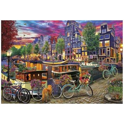 Puzzel - EDUCA - Fietsen in Amsterdam - 6000 stukjes - 156 x 107 cm - vanaf 15 jaar