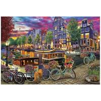 Puzzel - EDUCA - Fietsen in Amsterdam - 6000 stukjes - 156 x 107 cm - vanaf 15 jaar - thumbnail
