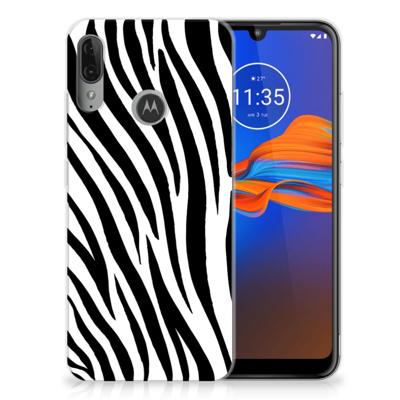 Motorola Moto E6 Plus | TPU Hoesje | Zebra Motorola Moto E6 Plus | TPU Hoesje | Zebra