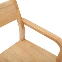 Eetkamerstoelen 2 st massief hout naturel rubber - thumbnail