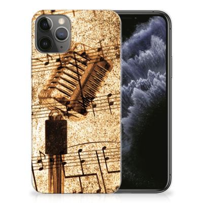 Apple iPhone 11 Pro | Siliconen hoesje | met foto Bladmuziek