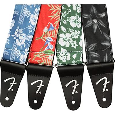 Fender Hawaiian Strap Red Floral gitaarband