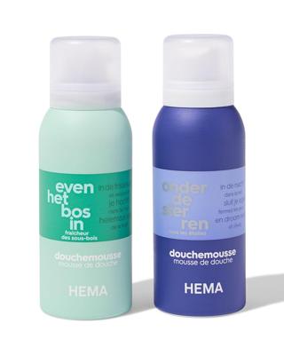 HEMA Mini douchemousse bos en sterren 100ml - 2 stuks