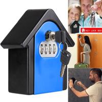 Hut vorm wachtwoord lock opbergdoos veiligheid vak Wandkast veiligheid box (blauw) - thumbnail