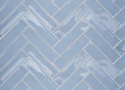 Wandtegel blauw Estudio Camden 30x7,5cm french blue glans