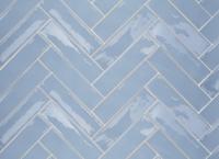 Wandtegel blauw Estudio Camden 30x7,5cm french blue glans - thumbnail