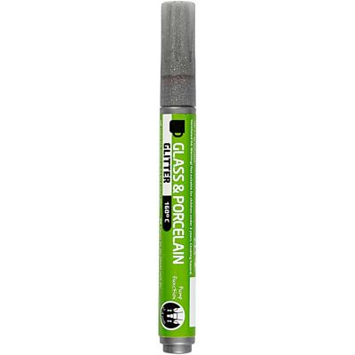 Creativ Company Glas- en porseleinstift glitter semi-dekkend - grijs