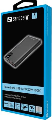 Sandberg 420-58 powerbank 10000 mAh Zwart