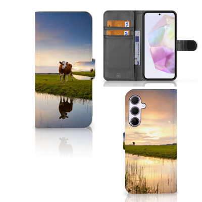 Samsung Galaxy A35 | Telefoonhoesje | Met pasjeshouder | Koe Samsung Galaxy A35 | Telefoonhoesje | Met pasjeshouder | Koe
