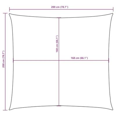 VidaXL Zonnescherm vierkant 2x2 m oxford stof blauw