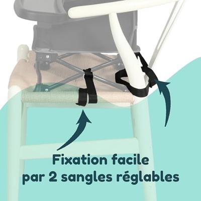 BAMBISOL - Draagbare babybooster, om te bouwen tot kinderstoel - Afneembare tablet, snel en compact opvouwbaar, draagtas BAMBISOL - Draagbare babybooster, om te bouwen tot kinderstoel - Afneembare tablet, snel en compact opvouwbaar, draagtas