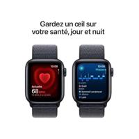 Apple Watch SE (2024) GPS 40 mm Aluminium kast Sport Loop Inktzwart - thumbnail