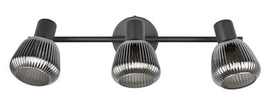 Trio 3-lichts plafondlampTarifa met geribbeld glas - 862800332