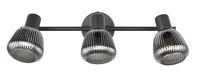 Trio 3-lichts plafondlampTarifa met geribbeld glas - 862800332 - thumbnail