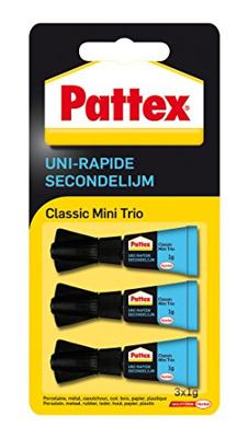 Secondelijm Pattex Classic Mini Trio vloeibaar 3x1g