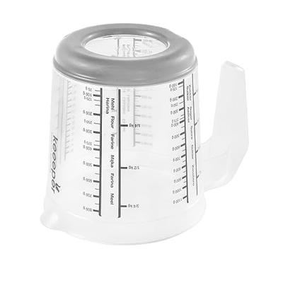 Keeeper Maatbeker 1L + citruspers grijs