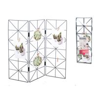 Moderne industriële Foto Rek Staand met knijpers 50x50cm - Inklapbaar - Multi-foto rek - Decoratie - Woonaccessoires - Zwart - thumbnail