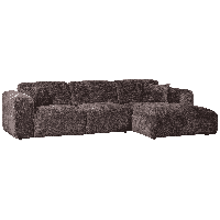 WOOOD Loungebank 'Cloud' Rechts, Chenille, kleur Warm Bruin - thumbnail