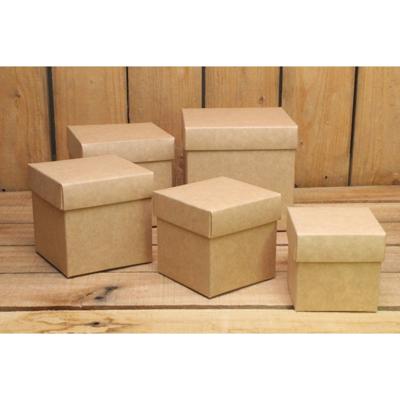 Bonbon doosjes - Chocolade doosje - Kraft kubus - 24 stuks