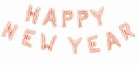 Folieballonnen Happy New Year Rose Goud (41cm) - thumbnail