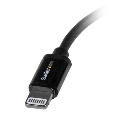 StarTech.com 15 cm korte zwarte Apple 8-polige Lightning-connector-naar-USB-kabel voor iPhone / iPod / iPad