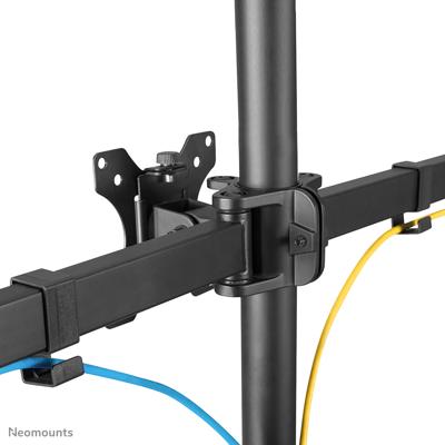 Neomounts FPMA-D550DD3BLACK Tafelbeugel voor monitor Aantal monteerbare displays: 3 Display(s) 33,0 cm (13) - 68,6 cm (27) Zwart Kantelbaar, Roteerbaar,