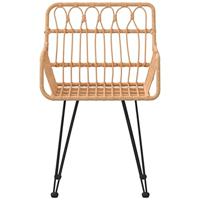 Tuinstoelen 2 st met armleuning 56x64x80 cm PE-rattan - thumbnail