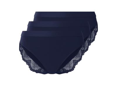 esmara Set van 3 dames onderbroeken (Marineblauw, XL (48/50))