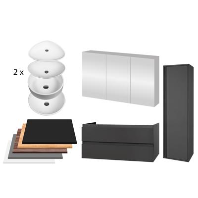 Clou Vale Fontein Met Kraangat Rechts Met Geïntegreerde Afvoer Mat Mosterd Keramiek 38 cm Clou