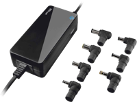 Trust Primo Universele 45W-laptopoplader Desktop accessoire Zwart - thumbnail