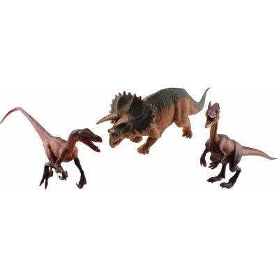 LG Imports dinosaurussen Raptors 3 delig groen/bruin