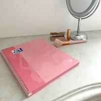 Oxford School Touch Europeanbook spiraalblok, ft A4+, 160 bladzijden, gelijnd, pastel roze - thumbnail