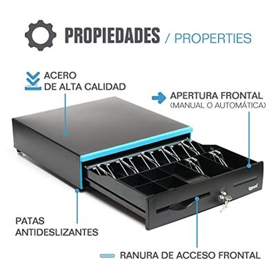 Kassa lade iggual IRON-30B Zwart Zwart/Blauw