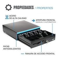 Kassa lade iggual IRON-30B Zwart Zwart/Blauw - thumbnail