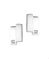 Oorknoppen Zirkonia Poli/mat Witgoud Mat Glanzend 8.5 mm x 5 mm - thumbnail