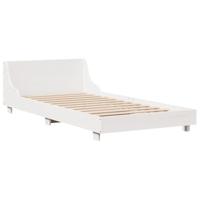 Bedframe zonder matras massief grenenhout wit 90x200 cm - thumbnail