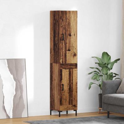 Hoge kast Oud Hout 69,5 x 34 x 180 cm Bewerkt hout