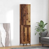 Hoge kast Oud Hout 69,5 x 34 x 180 cm Bewerkt hout - thumbnail