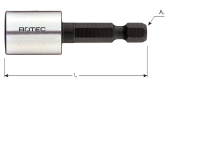 Rotec Dopsleutel | E6.3 | 1/4" Bitopname | Magnetisch | SW 3/8"x50 - 819.10301 Rotec Dopsleutel | E6.3 | 1/4" Bitopname | Magnetisch | SW 3/8"x50 - 819.10301