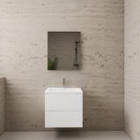 Badmeubel Boss & Wessing Paris 60 cm Mat Wit Wastafel Compleet Hoogglans Wit Boss & Wessing - thumbnail