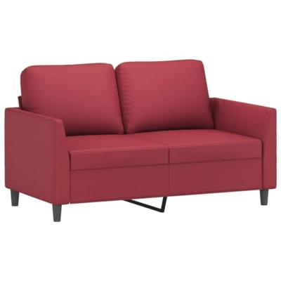 Tweezitsbank 120 cm kunstleer wijnrood