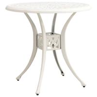 Tuintafel 78x78x72 cm gietaluminium wit - thumbnail